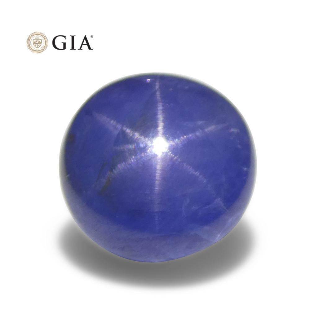 5.84 Carat Oval Blue Star Sapphire GIA Certified Burma, 'Myanmar' For Sale 5
