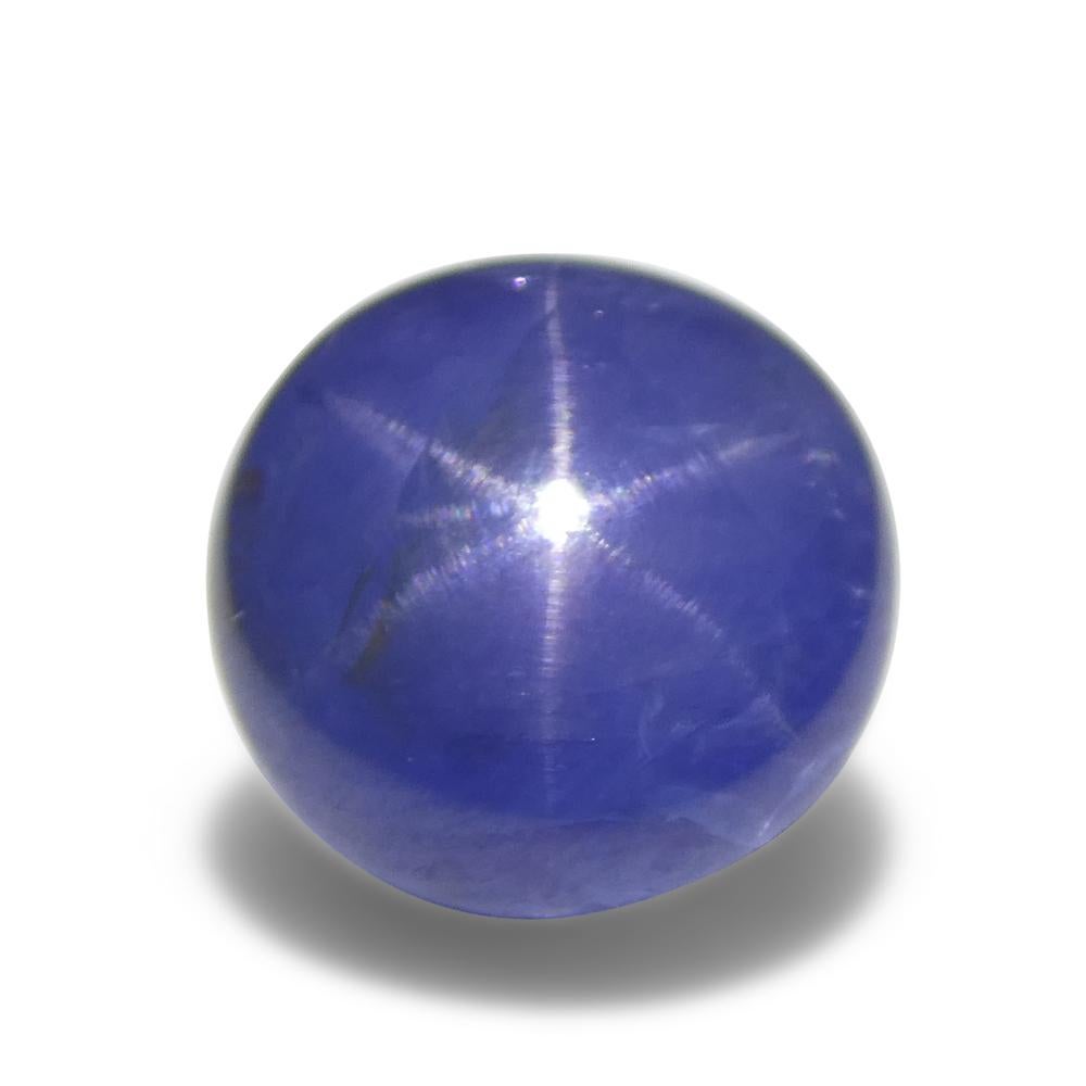 5.84 Carat Oval Blue Star Sapphire GIA Certified Burma, 'Myanmar' For Sale 6