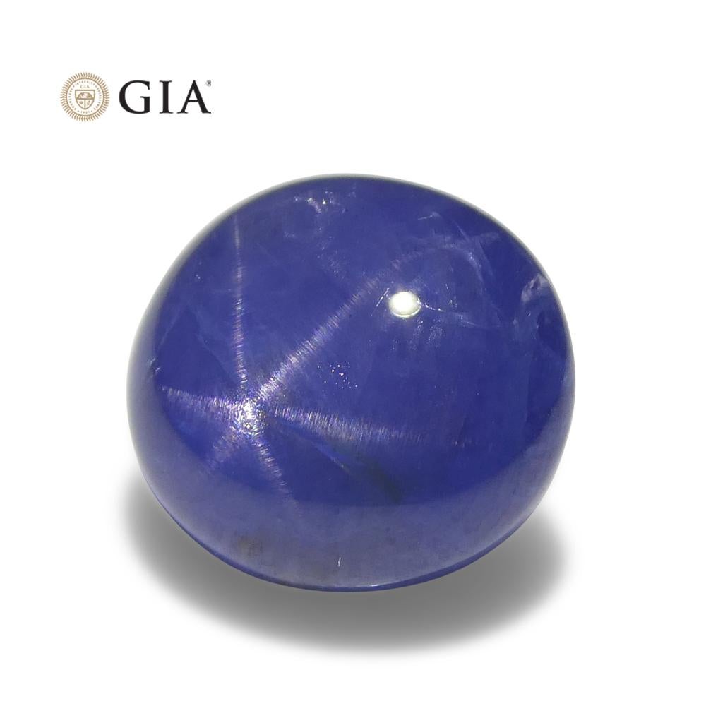 5.84 Carat Oval Blue Star Sapphire GIA Certified Burma, 'Myanmar' For Sale 7