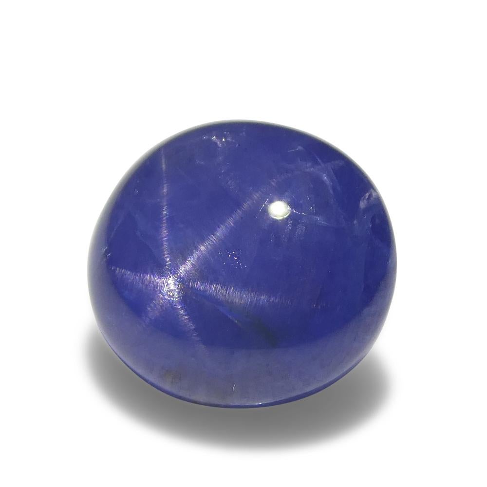 5.84 Carat Oval Blue Star Sapphire GIA Certified Burma, 'Myanmar' For Sale 8