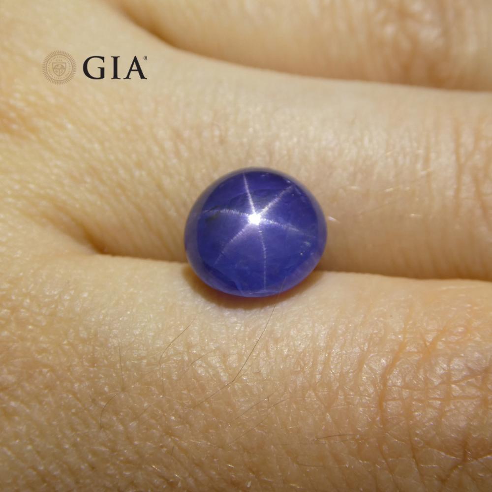 5.84ct Oval Blue Star Sapphire GIA Certified Burma (Myanmar) For Sale 6