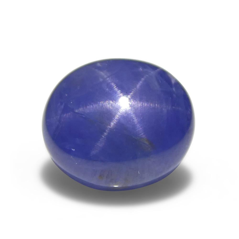 5.84 Carat Oval Blue Star Sapphire GIA Certified Burma, 'Myanmar' For Sale 10