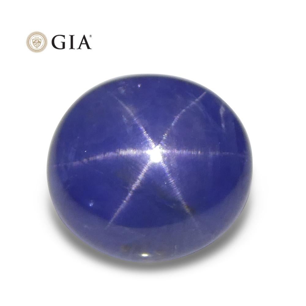 5.84 Carat Oval Blue Star Sapphire GIA Certified Burma, 'Myanmar' For Sale 11