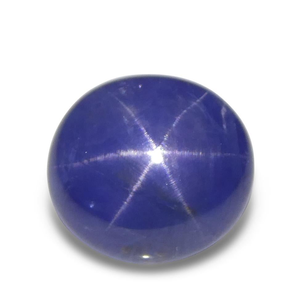 5.84 Carat Oval Blue Star Sapphire GIA Certified Burma, 'Myanmar' For Sale 12