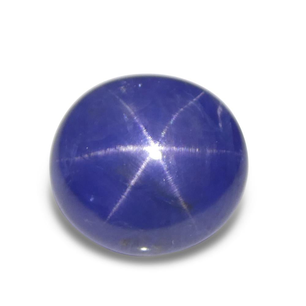 5.84 Carat Oval Blue Star Sapphire GIA Certified Burma, 'Myanmar' For Sale 14