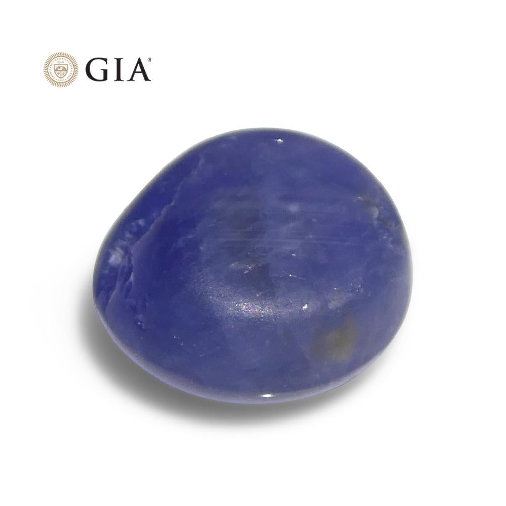 5.84 Carat Oval Blue Star Sapphire GIA Certified Burma, 'Myanmar' For Sale 15