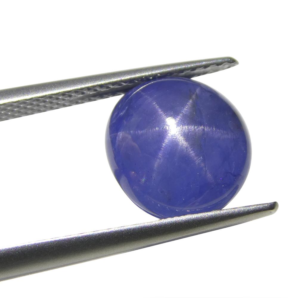 5.84 Carat Oval Blue Star Sapphire GIA Certified Burma, 'Myanmar' In New Condition For Sale In Toronto, Ontario