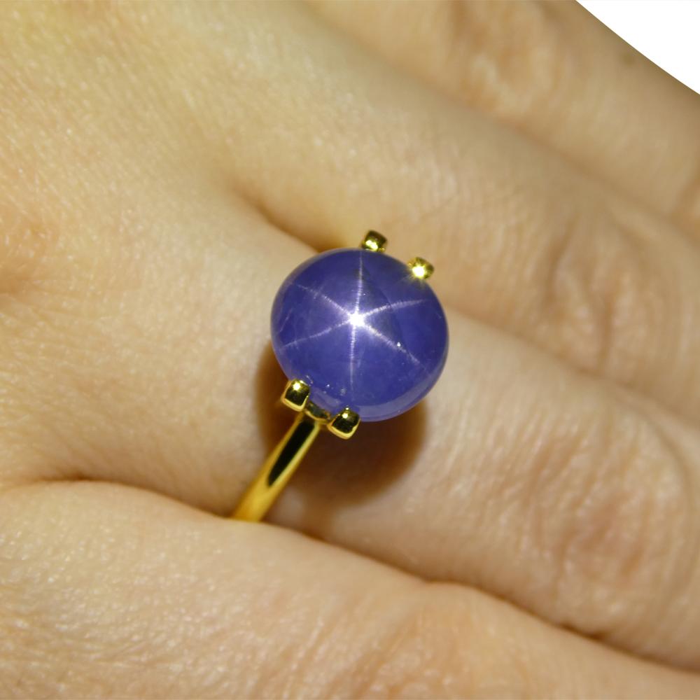 5.84 Carat Oval Blue Star Sapphire GIA Certified Burma, 'Myanmar' In New Condition In Toronto, Ontario