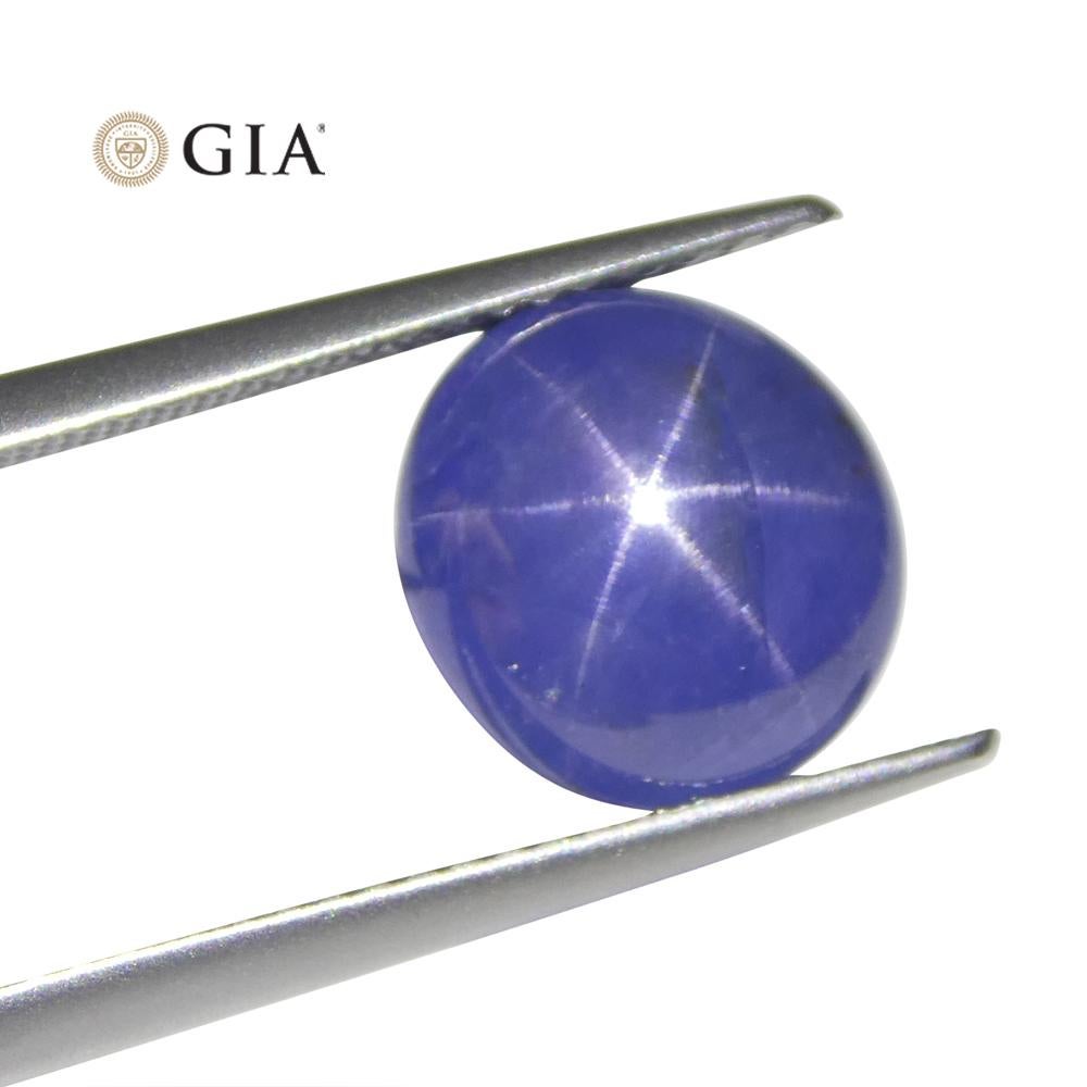 5.84ct Oval Blue Star Sapphire GIA Certified Burma (Myanmar) In New Condition For Sale In Toronto, Ontario