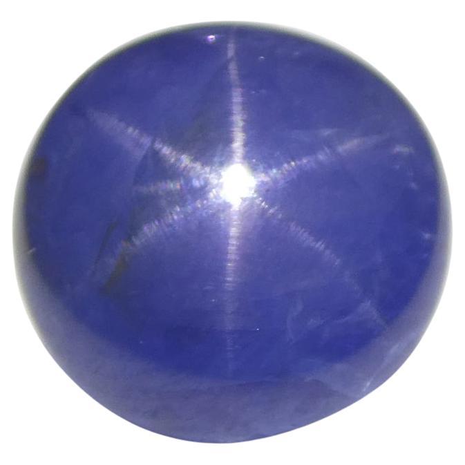5.84 Carat Oval Blue Star Sapphire GIA Certified Burma, 'Myanmar' For Sale