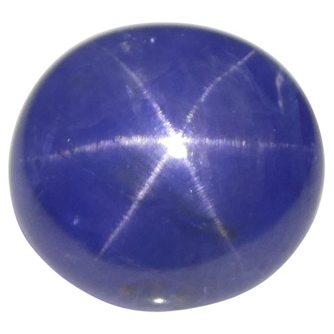 5.84ct Oval Blue Star Sapphire GIA Certified Burma (Myanmar) For Sale