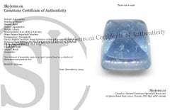 5.84ct Square Sugarloaf Cabochon Blue Aquamarine from Brazil