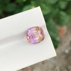 5.85 Carat Natural Loose Ametrine Cushion Shape Gem For Jewellery
