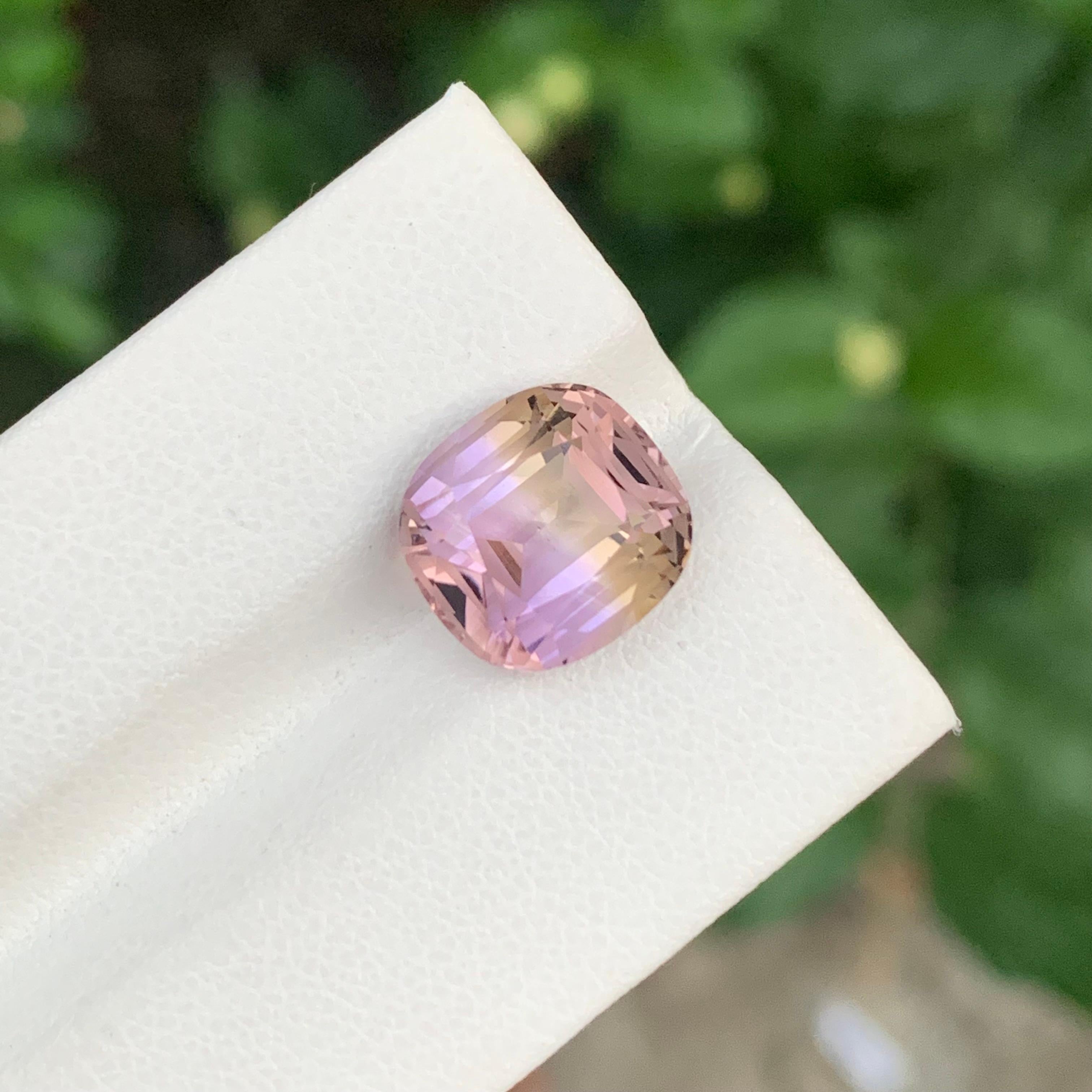 Arts and Crafts 5,85 Carati Nature Ametrine sciolti a forma di cuscino per gioielli in vendita