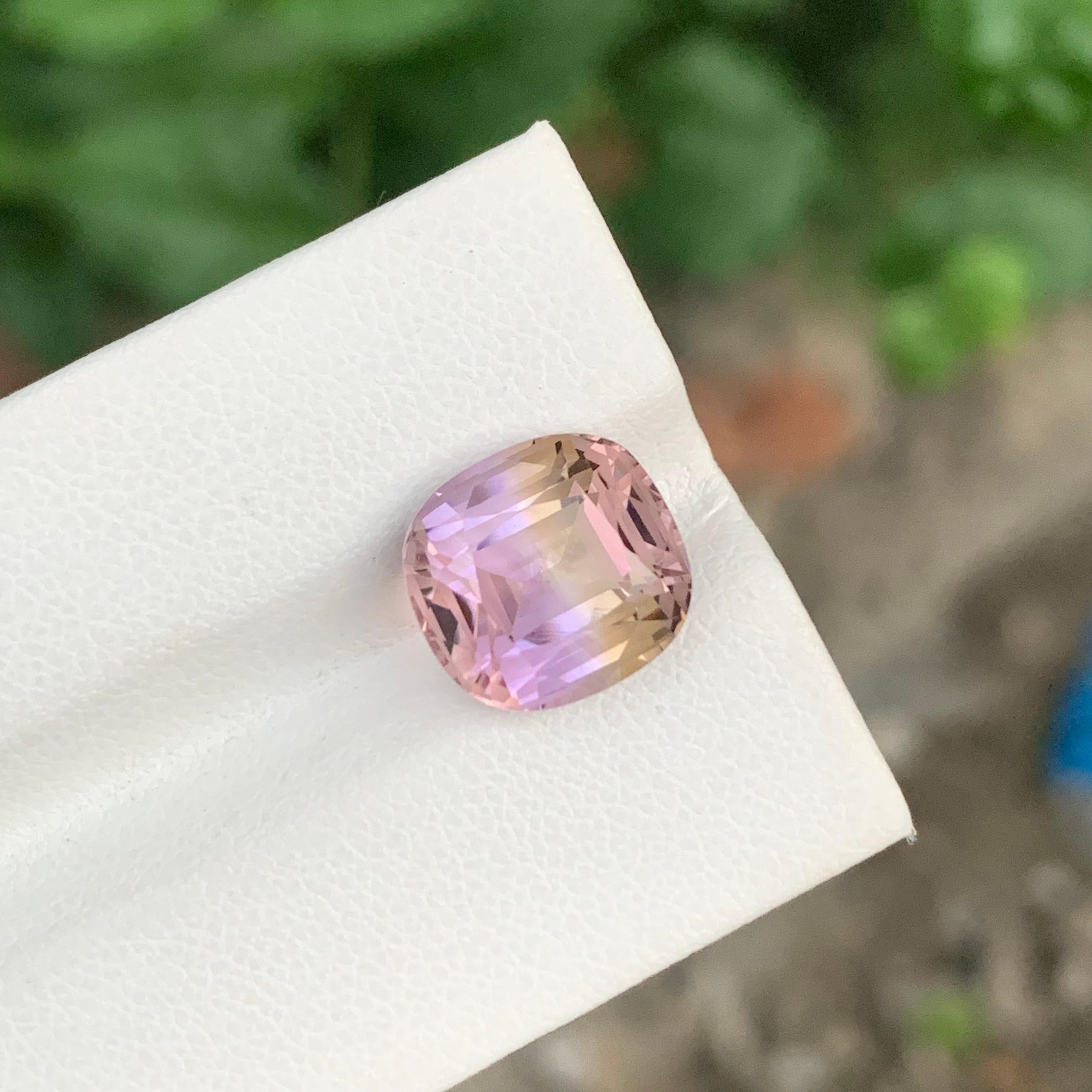 da uomo o donna 5,85 Carati Nature Ametrine sciolti a forma di cuscino per gioielli in vendita