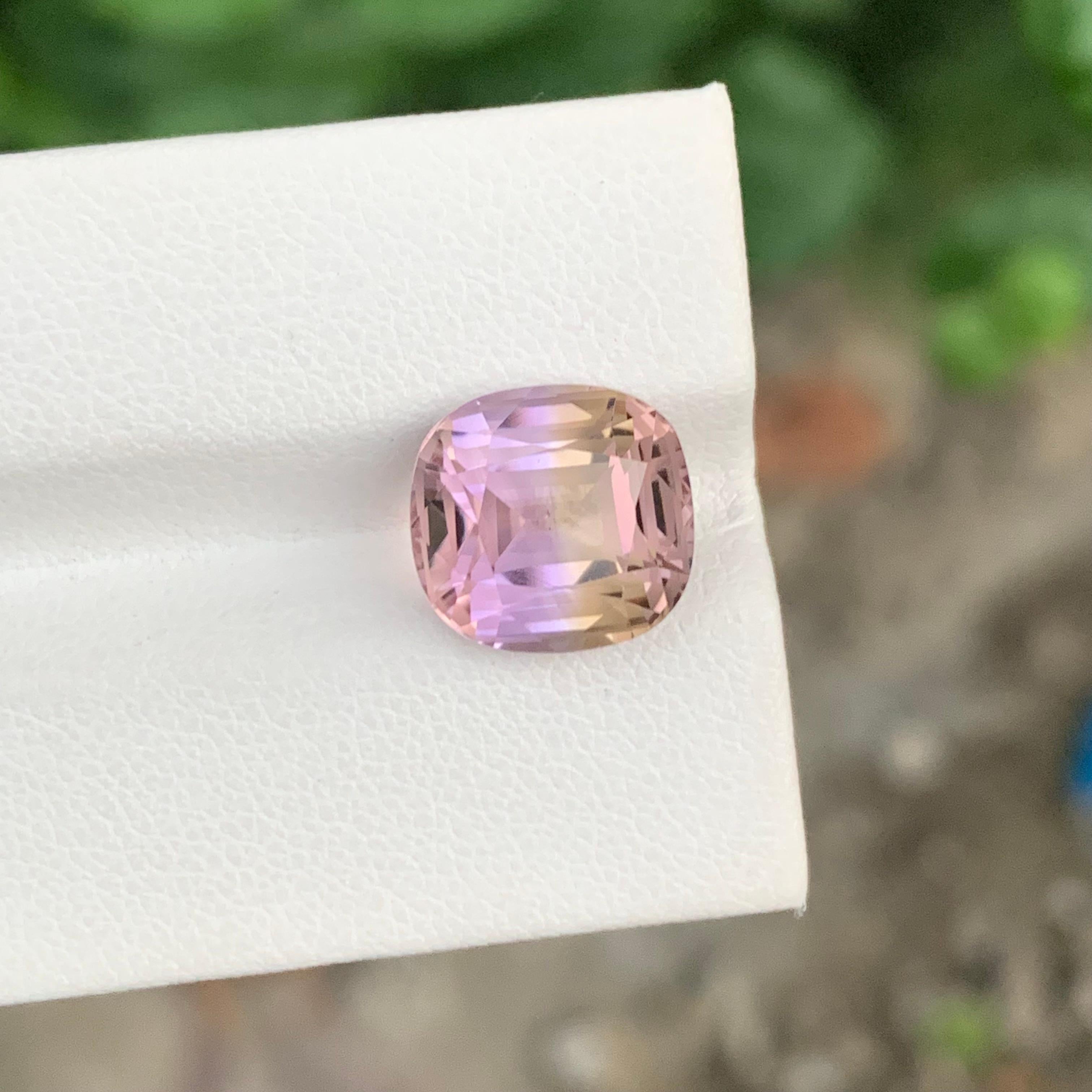 5,85 Carati Nature Ametrine sciolti a forma di cuscino per gioielli in vendita 2