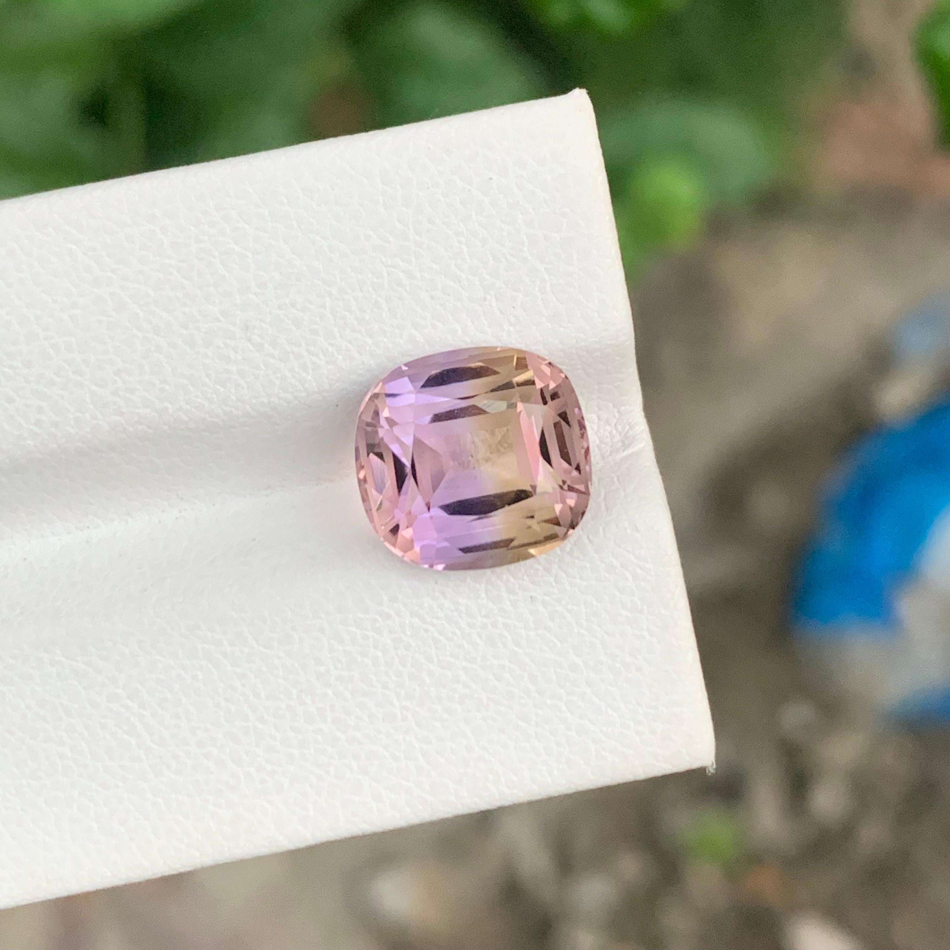 5,85 Carati Nature Ametrine sciolti a forma di cuscino per gioielli in vendita 3