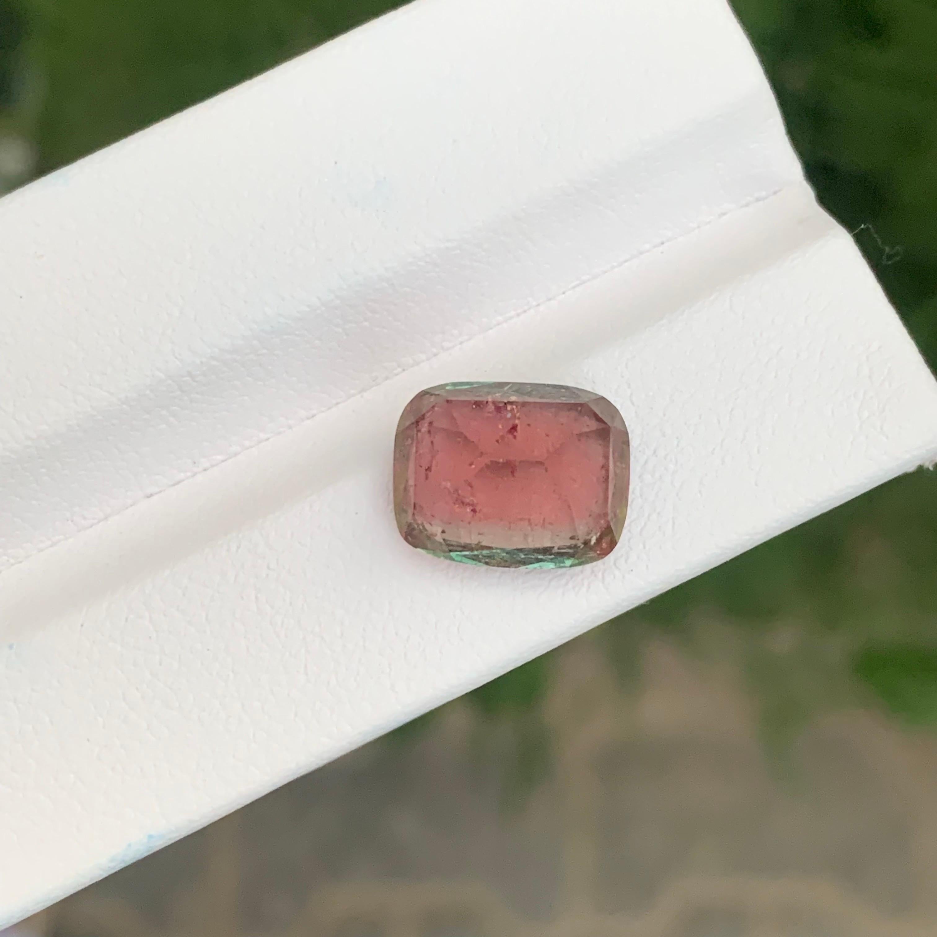 5.85 Carat Natural Loose Pink Tourmaline Cushion Shape Gemstone For Sale 5