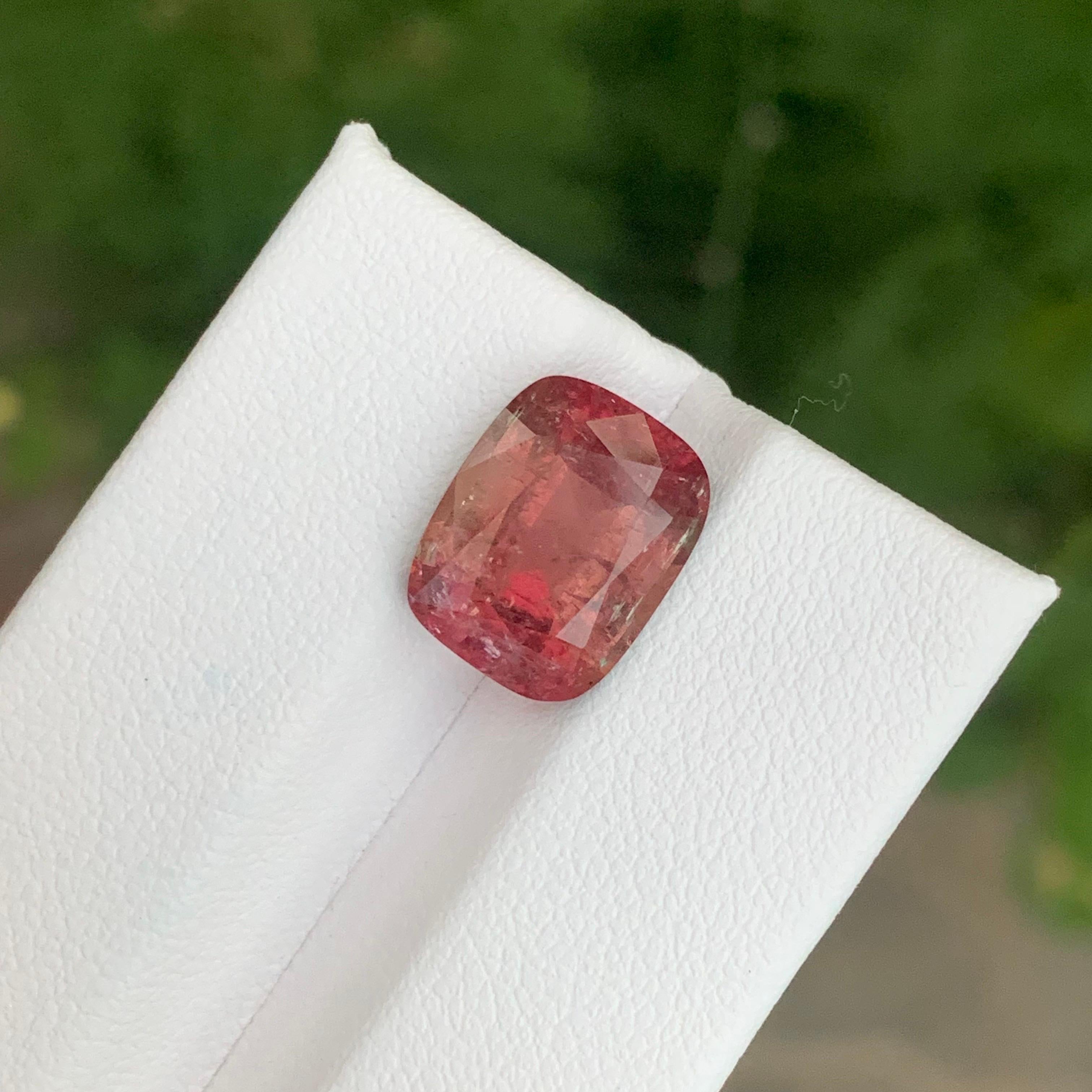 5.85 Carat Natural Loose Pink Tourmaline Cushion Shape Gemstone For Sale 6