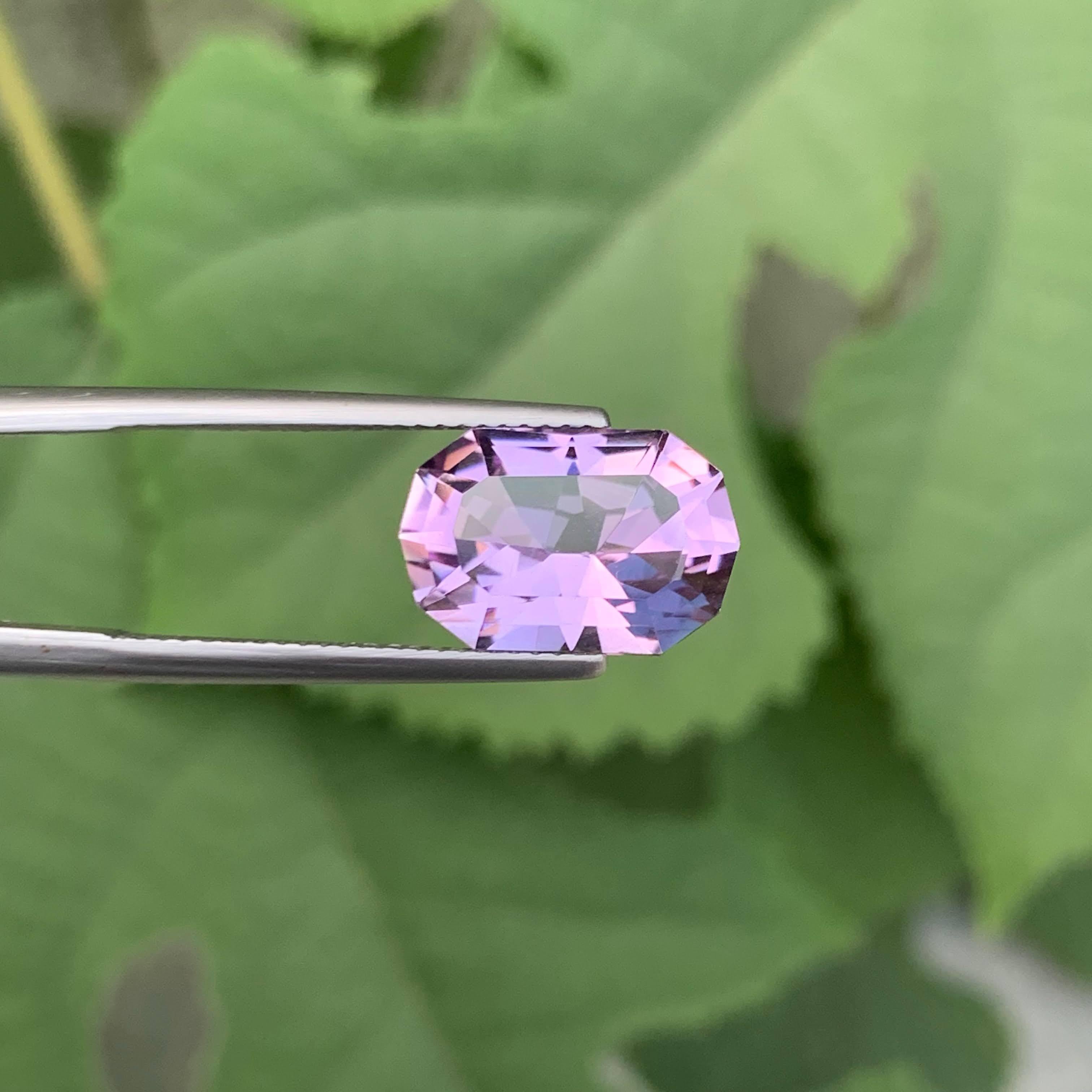 5.85 Carat Natural Loose Purple Amethyst Fancy Cushion Cut Brazilian Gemstone (Améthyste violette en vrac, taille en coussin) en vente 5