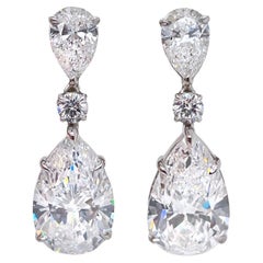 5.85 PS D IF & 6.43 PS D IF Earrings GIA Certified