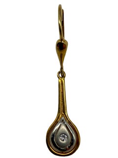 585 yellow gold earrings with diamonds