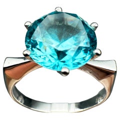 585 yellow gold ring with aquamarine