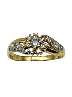 585 yellow gold ring with diamonds