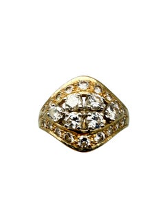 585 Yellow Gold Ring with Diamonds