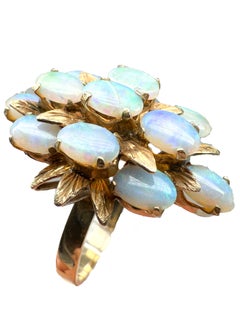 585 Gelbgoldring mit Opalen