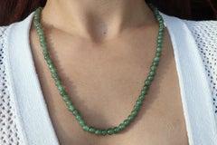 5.8~5.3mm Bead sized Burmese Type A Jadeite Jade Necklace