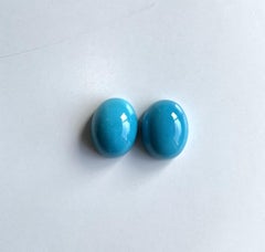 58,55 Karat Türkis Arizona Cabochons 2 Pieces Paar für Schmuck natürlichen Edelstein