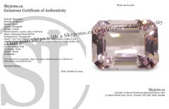 5.85ct Octagonal/Emerald Cut Orangy Pink Morganite