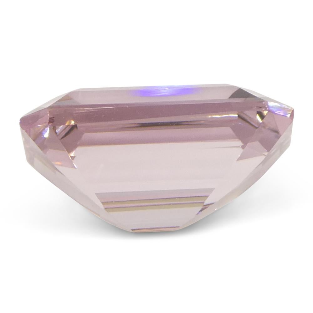 5.85ct Octagonal/Emerald Cut Orangy Pink Morganite For Sale 5