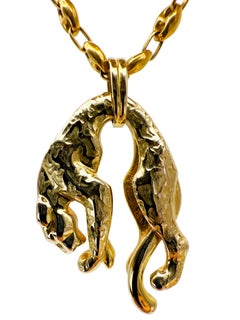 585er Gelbgold Puma Anhänger