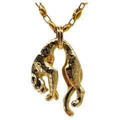 585er Gelbgold Puma Anhänger