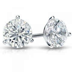 Diana M. 5.86 Carat Certified Three Prong Diamond Studs