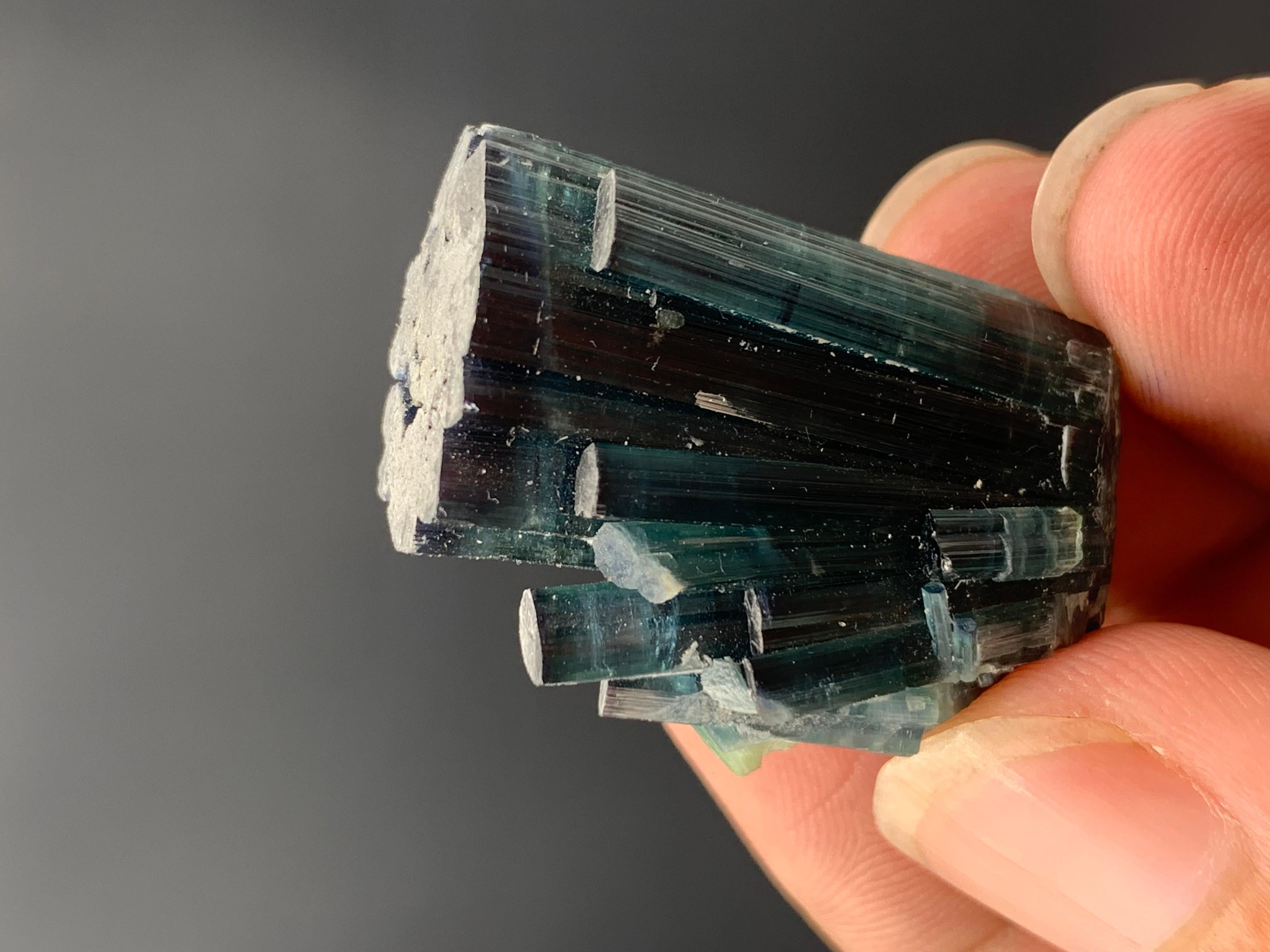 Adam Style 58.60 Carat Gorgeous Indicolite Blue Color Tourmaline Cluster From Afghanistan  For Sale