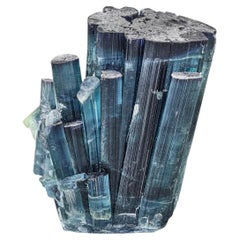 58.60 Carat Gorgeous Indicolite Blue Color Tourmaline Cluster From Afghanistan 