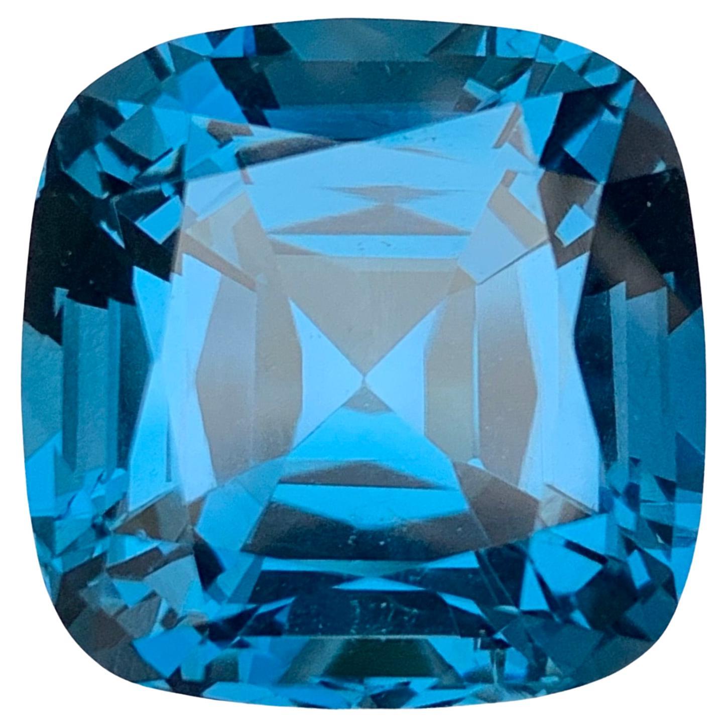 58.65 Carat Brilliant Loose London Blue Topaz Square Cushion Shape Gemstone For Sale
