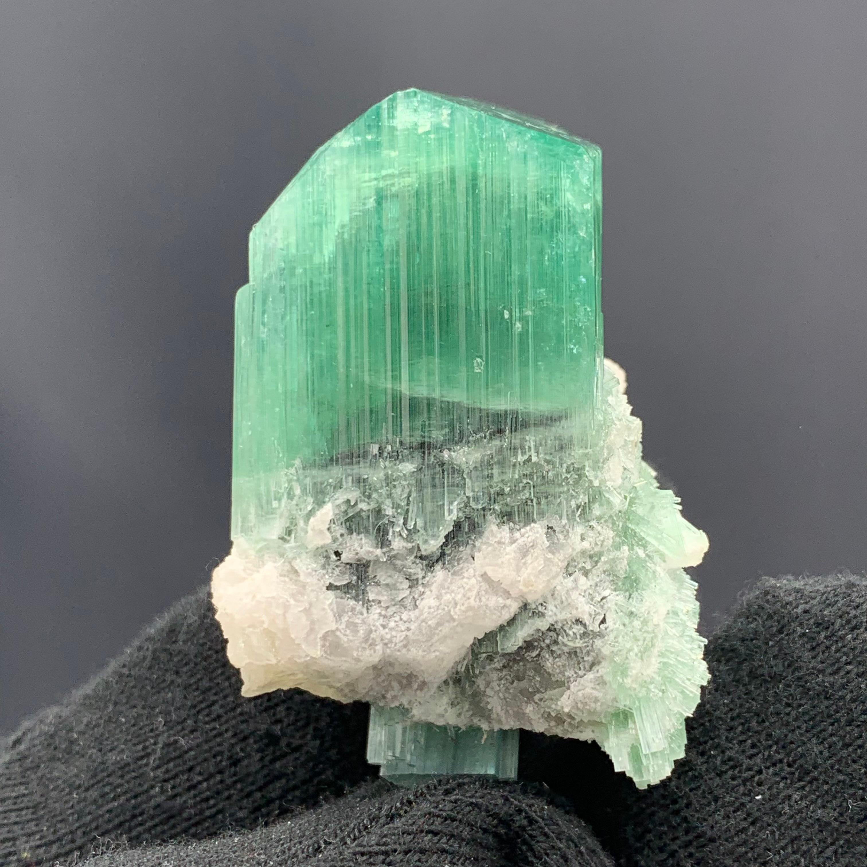 18th Century and Earlier 58.67 Gram Amazing Green Sea-foam Tourmaline Specimen From Kunar, Afghanistan  For Sale