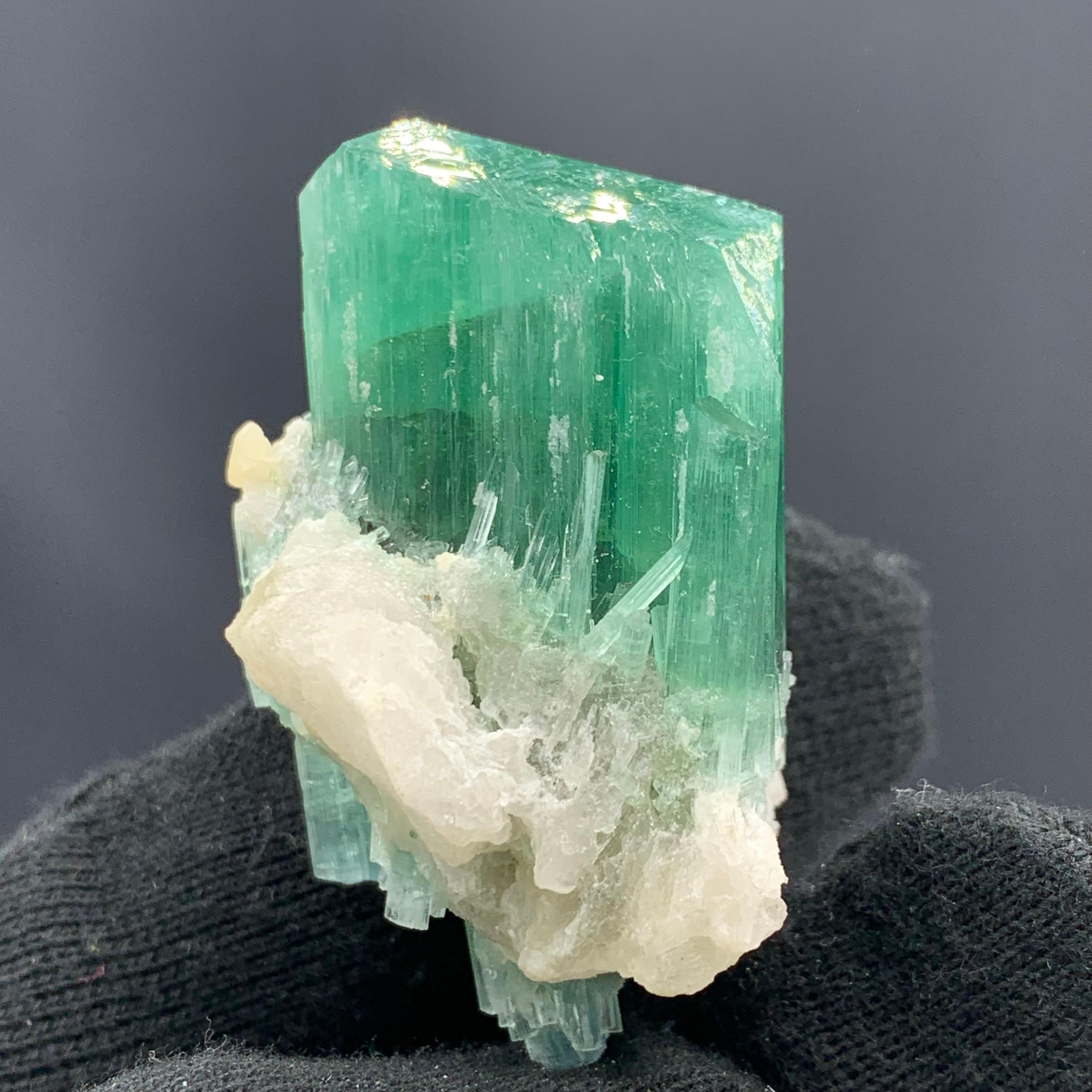 Rock Crystal 58.67 Gram Amazing Green Sea-foam Tourmaline Specimen From Kunar, Afghanistan  For Sale