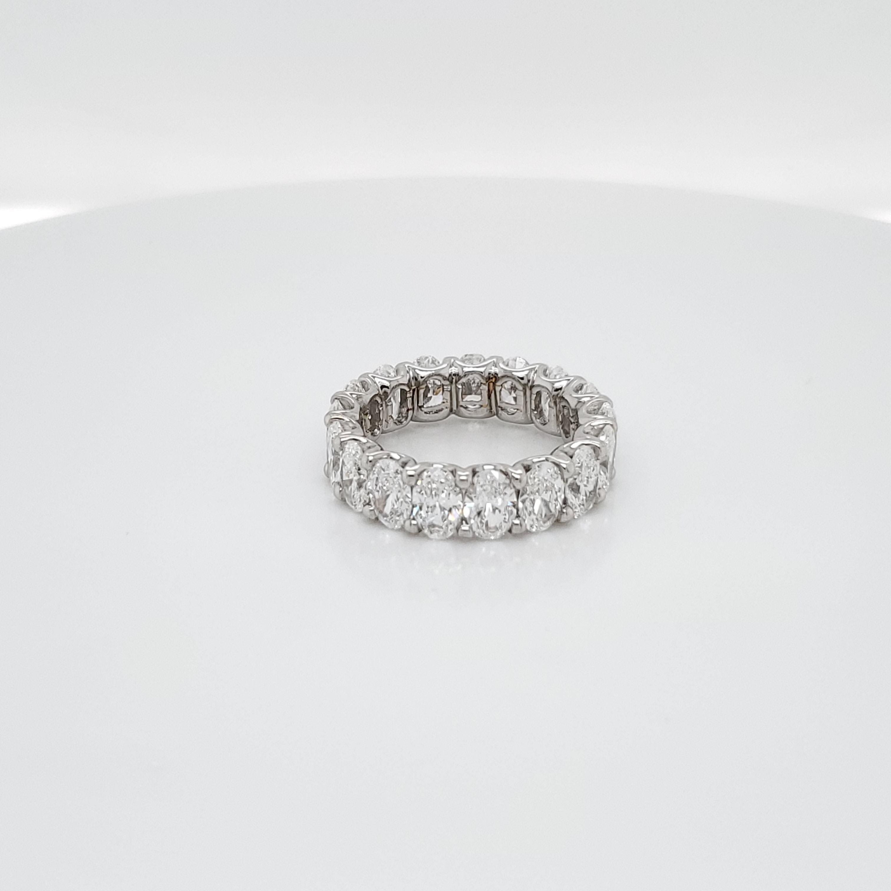 5.87 Carat Oval Cut Diamond Eternity Band In New Condition In New York, NY