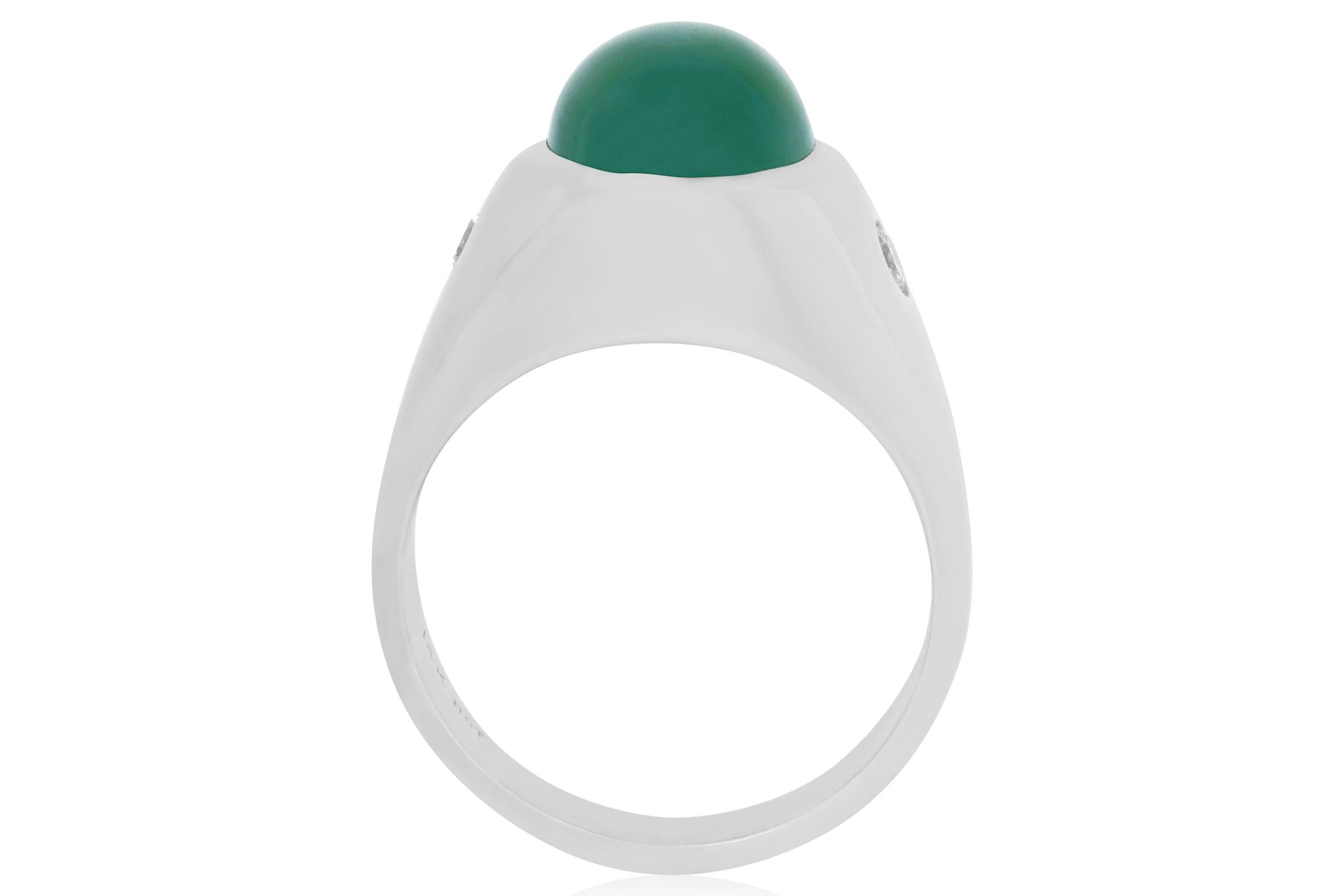 Contemporary 5.88 Carat Aquamarine and 0.15 Carat White Diamond Ring
