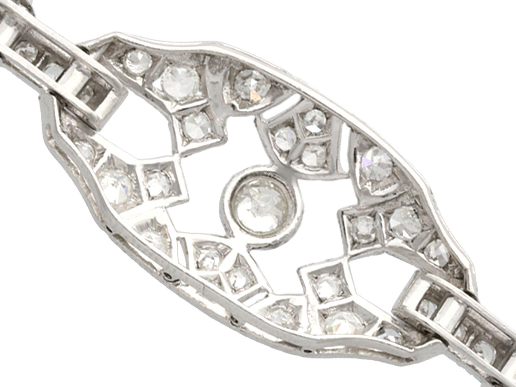Antique 5.88 Carat Diamond and Platinum Bracelet Art Deco, circa 1930 3