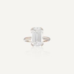 5.88 Carat Emerald-cut Statement 14K  Refined Grandeur Signature Diamond Ring