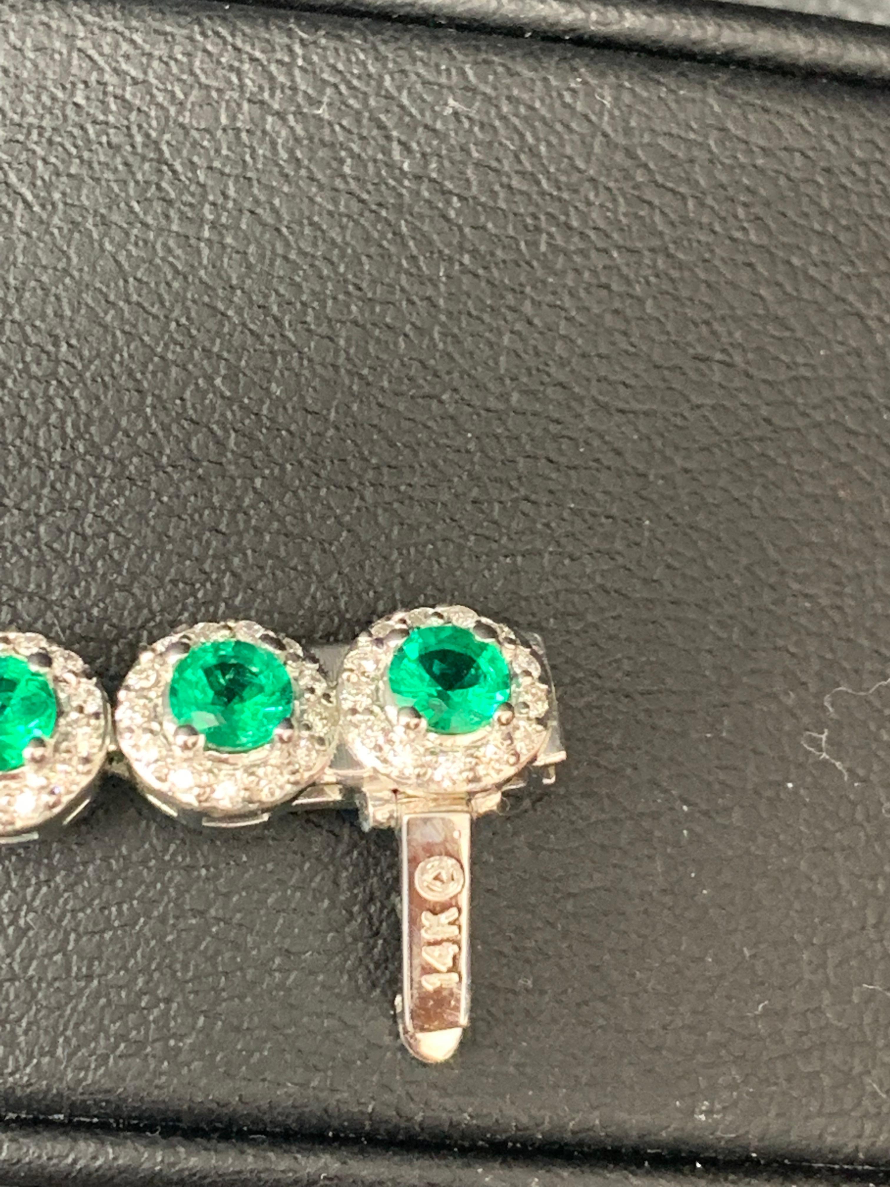 emerald bracelet white gold