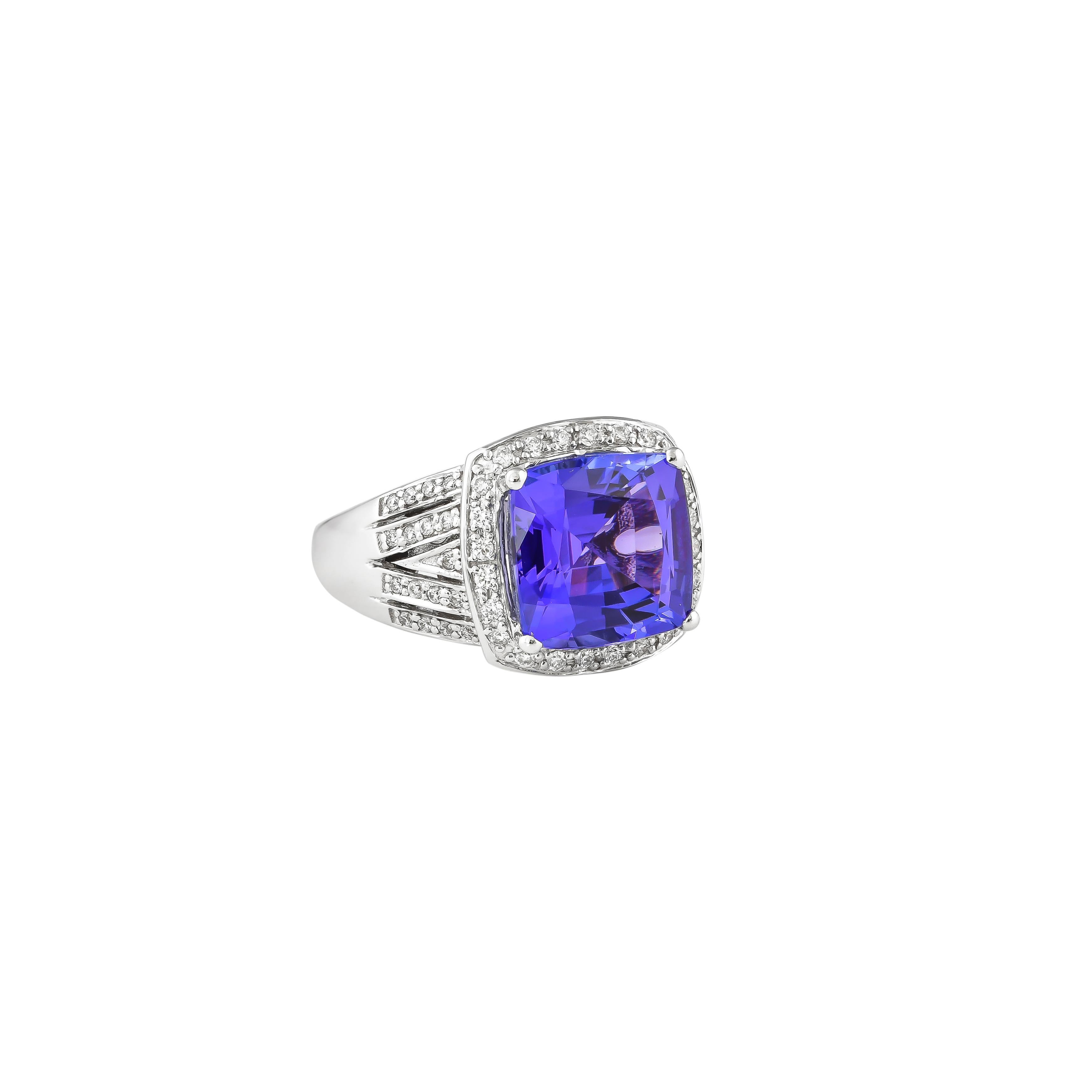 This collection features a selection of the most tantalizing Tanzanites. This enchanting East African gemstone can only be procured from one mine in the foothills of Mount Kilimanjaro, Tanzania. We have accented the rich purple-blue hues of the