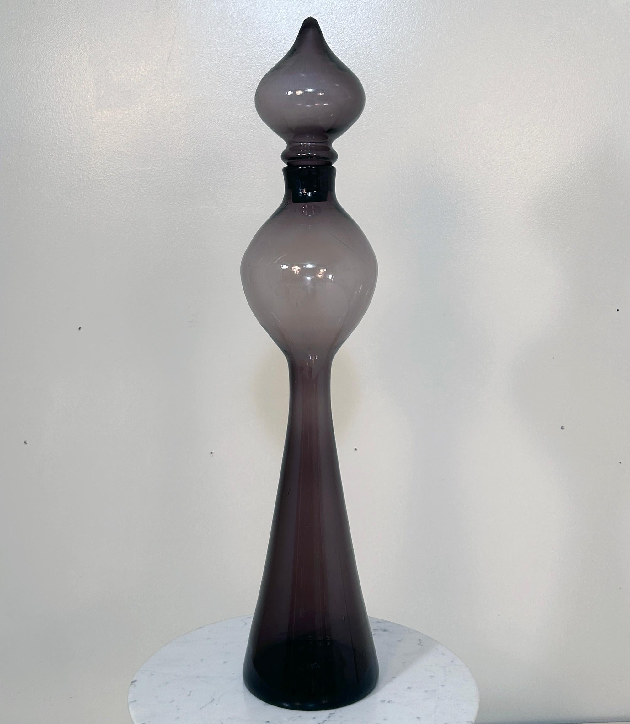 Mid-Century moderno #588 Decanter Rocket 1959 di Wayne Husted per Blenko in vendita
