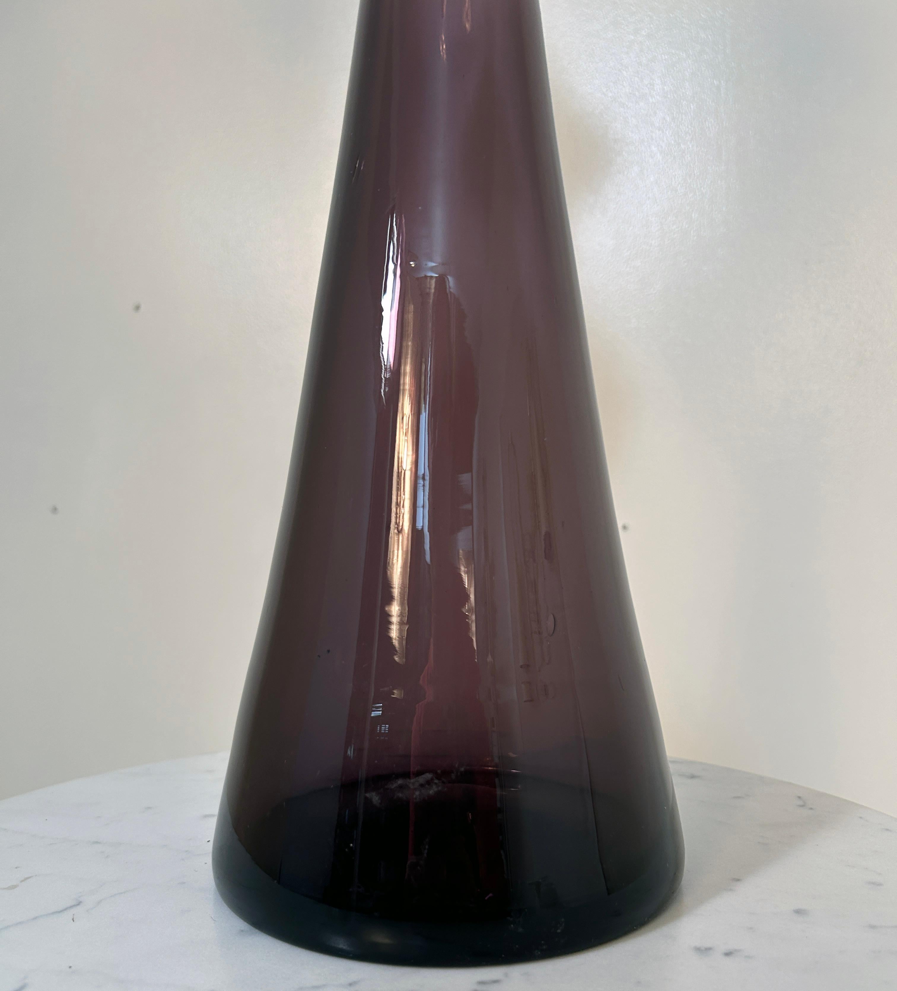 Vetro artistico #588 Decanter Rocket 1959 di Wayne Husted per Blenko in vendita